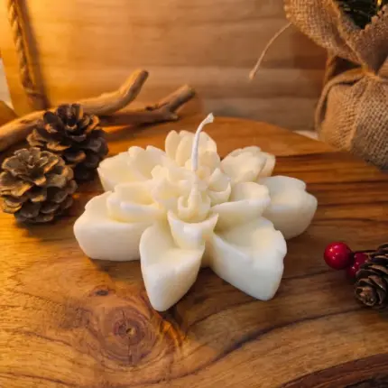 נר בצורת פרח קריסמס